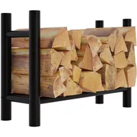 CLP Kaminholzständer Medya Metall 30 x 80 x 60 cm Schwarz