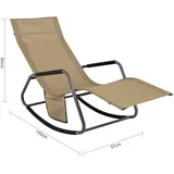 SoBuy Schaukelstuhl Kunstfasergewebe 145 x 57 x 84 cm Khaki