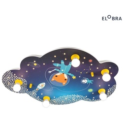 Elobra LED Bildwolke LITTLE ASTRONAUTS "ESCAPE", 5x E14, 40 LEDs, orange/lila ELO-137956