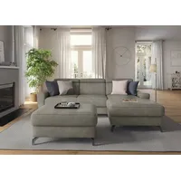 sit&more Ecksofa Scarlett L-Form, inklusive Kopfteilverstellung, wahlweise mit Bettfunktion, Bettkasten grau