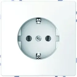 Steckdose 1f lows glz System Design UP IP20 ZP lotosweiß horiz/vert Zentralpl