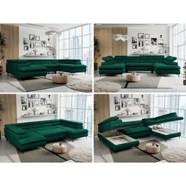 MKS Meble Eckcouch Velvet 2-Sitzer Grün