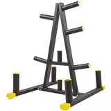 Signature Fitness Unisex-Erwachsene Weight Plate Rack Hantelscheibenständer, Schwarz