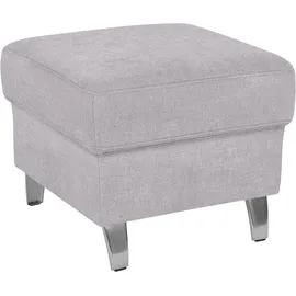 sit&more Hocker Arngast Luxus-Microfaser 58 x 48 x 58 cm Silber