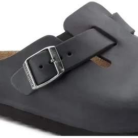 Birkenstock Boston Nubukleder geölt schmal schwarz 45