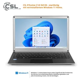 CSL R'Evolve C14i V2 14,1" Celeron N4120 1,1 GHz 4 GB RAM 64 GB eMMC W11P