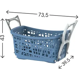 Bischof Wäschekorb, mit Standteilen, Tragegriffen, ergonomische Form