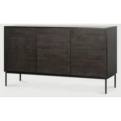 Ethnicraft Grooves Indoor Anrichte Teakholz off Black - Schwarz