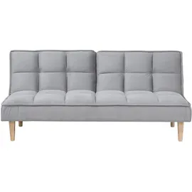 Beliani Schlafsofa 3-Sitzer Siljan Stoff Hellgrau Grau