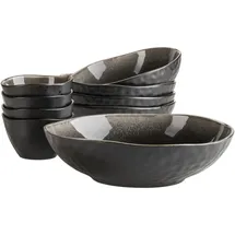 Mäser Niara Organic Schüssel-Set Schwarz/Braun 9-tlg.