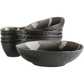 Mäser Niara Organic Schüssel-Set Schwarz/Braun 9-tlg.