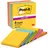 Post-it Haftnotiz 6546SR 76mm x 76mm Neongrün, Ultrablau, Ultragelb, Ultrapink, Neonorange 540 Blatt