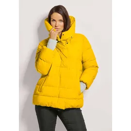 Madeleine Wattierte Steppjacke mit Volumen-Kragen in sonnengelb | Gr.: 34