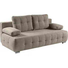 werk2 Schlafsofa WERK2 "Indigo Bettsofa mit Bettkasten, Breite 205cm, hochwertige Verarbeitung", grau (taupe), B:205cm H:90cm T:95cm, 100% Polyester, Sofas, Schlafsofa, 2-Sitzer Sofa und Schlafcouch mit Federkern & Bettkasten