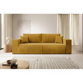 Selsey Schlafsofa mit Bettzeugbehälter senffarbig - Braun
