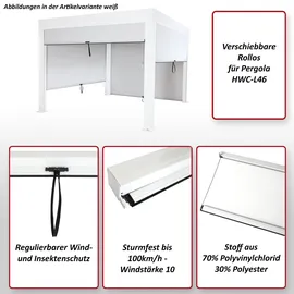 MCW Seitenwand für Pergola L46 4 Stück 2,71 x 2,05 m Anthrazit