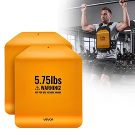 Vevor Gewichtsplatten für Gewichtswesten 5,2 kg Set (2 x 2,6 kg) Gebogene Gewichtsplatten für Krafttraining