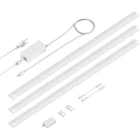 Ledscom.de Smarte LED Unterbau-Leuchte SIRIS weiß matt, WLAN-Controller, flach,