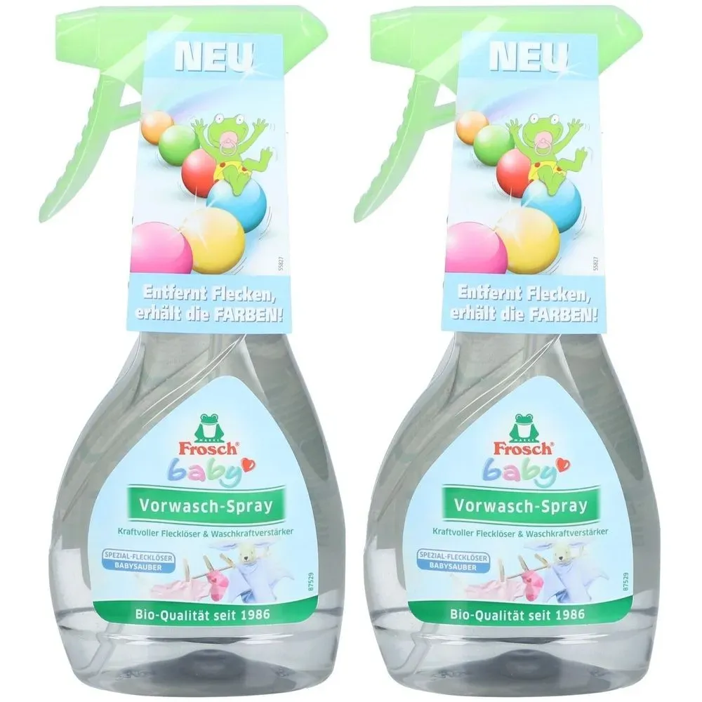 Frosch® Baby Vorwasch-Spray – Kraftvoller Flecklöser für Babykleidung