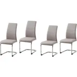 Hti-Living HTI-Line Schwingstuhl 4er Set PU cappuccino SallyC