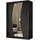 altdecor Schiebetürenschrank VOXI 150 x 216 x 61 cm Schwarz
