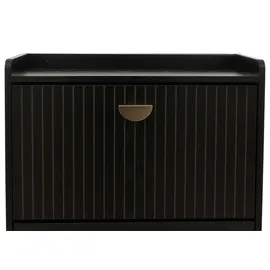 Mendler HWC-O39 148 x 50 x 24 cm Holzoptik schwarz / schwarz