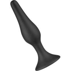 Analdildo aus Silikon, S, 11 cm, schwarz