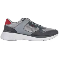 BOSS Herren Sneaker - Dean Runn memx, Turnschuh, Freizeit, Material-Mix, Logo Dunkelgrau EUR 41