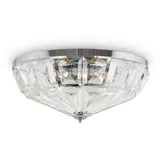 Maytoni Deckenleuchte Neoclassic, Chrom, Metall, Glas, rund,rund, 22.8x48.6x48.6 cm, CE, gleichmäßige Lichtverteilung, Lampen & Leuchten, Innenbeleuchtung, Deckenleuchten,