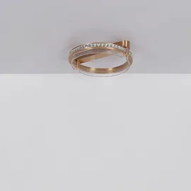 GLOBO Deckenleuchte Deckenlampe Kristalllampe dimmbar Fernbedienung gold LED d 40 cm