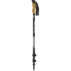 FIZAN Trekkingstock Adventure (69-140cm), schwarz/anthrazit/rot
