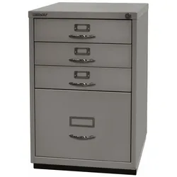 BISLEY Schubladenschrank Serie F aus Metall abschließbar in silber Bürocontainer Aktencontainer Standcontainer