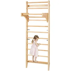 VEVOR Schwedische Leiter Wand Gym 10-Level Holz Indoor Spielplatz Kletterleiter