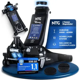 NTG Hydraulischer Wagenheber Rangierwagenheber 3t 3000kg 85-485mm KFZ PKW Werkstatt