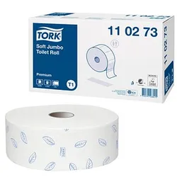 TORK Jumbo-Toilettenpapier T1 Premium Soft 2-lagig Recyclingpapier, 6 Rollen