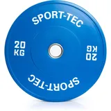 Hantelscheibe Olympia Bumper Plate, 50 mm, 20 kg, blau, Blau