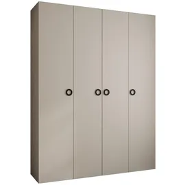 abiks möbel Drehtürenschrank COMO 190 x 245,5 x 50 cm Schwarz