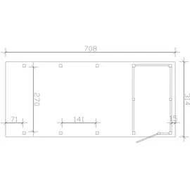 SKANHOLZ Friesland Hybrid Set 12 3,14 x 7,08 m nussbaum inkl. Abstellraum