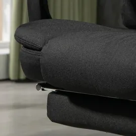 Vinsetto Bürostuhl mit Massagefunktion, Ergonomisch Schreibtischstuhl mit Wärmefunktion, Höhenverstellbar Computerstuhl mit Fernbedienung, Schwarz