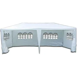 VCM Pavillon 6 x 3 m inkl. 6 Seitenteile Weiß