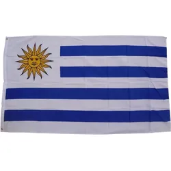 Flagge Uruguay 90 x 150 cm Fahne mit 2 Ösen 100g/m2 Stoffgewicht Hissflagge für Mast