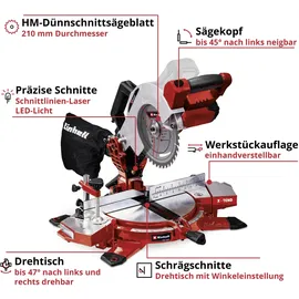 Einhell TE-MS 18/210 Li-Solo ohne Akku