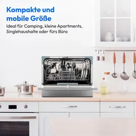 Medion DWT60 Tischgeschirrspüler (freistehend, 550 mm, Silber)