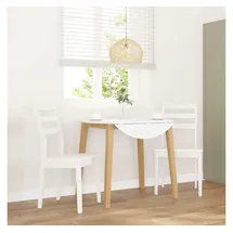 vidaXL Esszimmerstuhl Holz weiß 2er Set