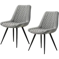 Hti-Living Stuhl Astrid Kunstleder Grau