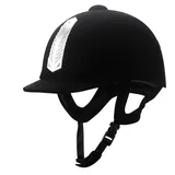 Helm Reithelm, Reiterhelm, Reithelm, Unisex, Atmungsaktiv, Weiche Polsterung, Schwarz 52-62cm