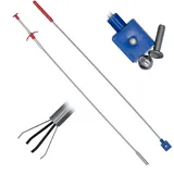 Relaxdays Greifwerkzeug im 2er Set, Magnetheber, Krallengreifer flexibel, Greifkralle, Magnet, biegsam, 600 mm, Silber, 1 Stück