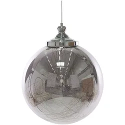 Hängeleuchte BENI Glas Silber