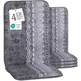 Beo Hochlehner Gartenstuhlauflage Bali - 4er Set - 114 x 47 cm - Gartenstuhlkissen Outdoor - Waschbar, UV-beständig, Atmungsaktiv & Oeko-TEX Zertifiziert - Baumwolle & Extra Dickes Polster - Elbasan
