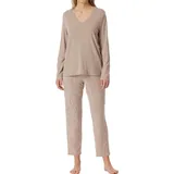 SCHIESSER Schiesser, Damen, Pyjama, Selected Premium Schlafanzug, Beige, (42)